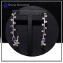 Amethyst Cut F - SDE703-Party Look Statement Long Designer Earrings Cut & Cab Gemstone 925 Sterling Silver