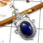 Lazuli Lapis Cab B - SSP833-Solid 925 Sterling Silver Fabulous Cab Gemstone Designer Pendant