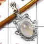 Rainbow Moonstone Cab H - SSP833-Solid 925 Sterling Silver Fabulous Cab Gemstone Designer Pendant