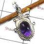 Amethyst Cab J - SSP833-Solid 925 Sterling Silver Fabulous Cab Gemstone Designer Pendant