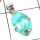 Larimar Cab C - SPS901-Beautiful Collection Cab Gemstone Prong Setting Pendant 925 Sterling Silver