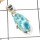 Larimar Cab D - SPS901-Beautiful Collection Cab Gemstone Prong Setting Pendant 925 Sterling Silver