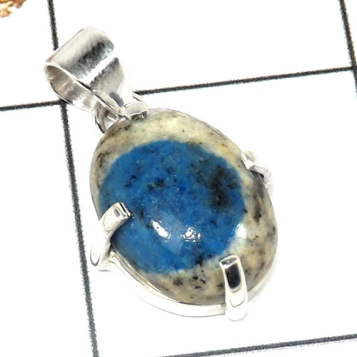 K2 Jasper Cab E - SPS901-Beautiful Collection Cab Gemstone Prong Setting Pendant 925 Sterling Silver