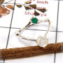 Rainbow Moonstone & Green Onyx Cut F - SFJ901-Gorgeous Look Two Gemstone Light Weight Ring 925 Sterling Silver