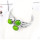 Green Turquoise Cab C - STK932-Gorgeous Look Cab & Cut Three Stone Stacking Ring 925 Sterling Silver