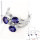 Iolite Cut O - STK931-Party Look Semiprecious Cut Gemstone Stacking Ring 925 Sterling Silver