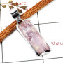 Kunzite Rough B - RPP971-Gorgeous Natural Pink Kunzite Rough Pendant 925 Sterling Silver