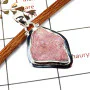 Kunzite Rough F - RPP971-Gorgeous Natural Pink Kunzite Rough Pendant 925 Sterling Silver