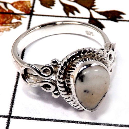 Dendritic Agate Cab A - BDR952-925 Sterling Silver Light Weight Tinny Ring Cab Gemstone Collection India Dendritic Agate Cab A - BDR952-925 Sterling Silver Light Weight Tinny Ring Cab Gemstone Collection India