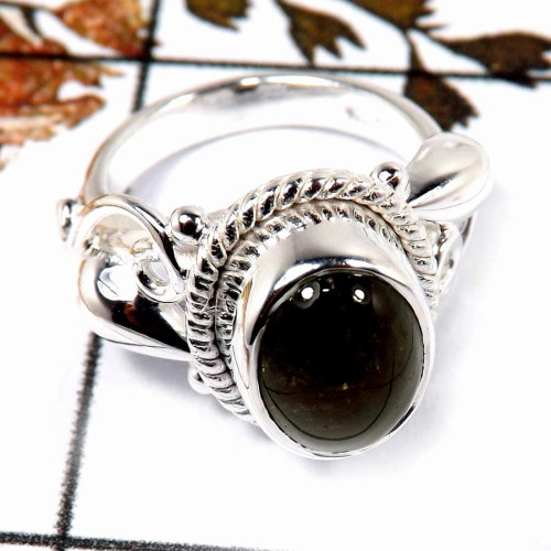 Tourmaline Cab B - BDR951-Stunning Cab Gemstone Light Weight Ring 925 Sterling Silver