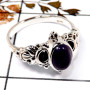 Amethyst Cab O - BDR951-Stunning Cab Gemstone Light Weight Ring 925 Sterling Silver