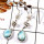 Larimar Cab E - SBP956-Solid 925 Sterling Silver Spring Design Earrings Cab Gemstone Handmade Collection