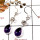 Amethyst Cab J - SBP956-Solid 925 Sterling Silver Spring Design Earrings Cab Gemstone Handmade Collection