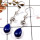 Lazuli Lapis Cab O - SBP956-Solid 925 Sterling Silver Spring Design Earrings Cab Gemstone Handmade Collection