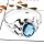 Blue Topaz Cut A - SDR586-Handmade Design Cut Gemstone Celtic Trinity Ring 925 Sterling Silver
