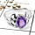 Amethyst Cut E - SDR586-Handmade Design Cut Gemstone Celtic Trinity Ring 925 Sterling Silver