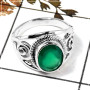 Green Onyx Cut D - SDR584-Awesome Semiprecious Cut Stone Ring Solid 925 Sterling Silver