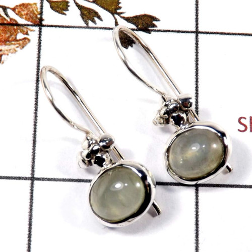 Rainbow Moonstone Cab H - SDE702-Latest Collection Cab Gemstone Designer Earrings 925 Sterling Silver