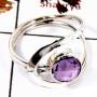 Amethyst Cut C - SDR581-Solid 925 Sterling Silver Designer Ring Handmade Cut Gemstone