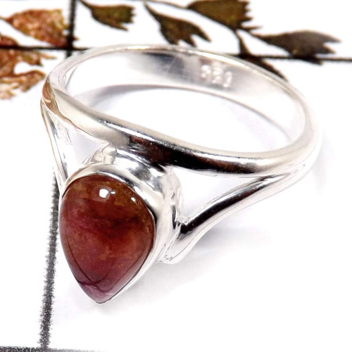 Tourmaline Cab C - RBS854-Solid 925 Sterling Silver Cab Gemstone Light Weight Tinny Ring Tourmaline Cab C - RBS854-Solid 925 Sterling Silver Cab Gemstone Light Weight Tinny Ring