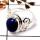 Lapis Cab I - RBS854-Solid 925 Sterling Silver Cab Gemstone Light Weight Tinny Ring