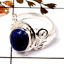 Lapis Cab I - RBS854-Solid 925 Sterling Silver Cab Gemstone Light Weight Tinny Ring