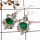 Green Onyx Cut O - SDE699-New Collection Semiprecious Cut Stone Designer Earrings 925 Sterling Silver