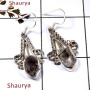 Herkimer Diamond G - SDE698-Indian Factory Made Party Wear Designer Earrings 925 Sterling Silver Cab Gemstone