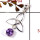 Amethyst Cut E - SD568-Gorgeous Cut Gemstone Celtic Trinity Design Pendant 925 Sterling Silver