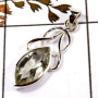 Green Amethyst Cut C - SD567-Natural Cut Gemstone 925 Silver Designer Light Weight Pendant