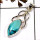 Blue Turquoise Cab B - SD566-Part Wear Cut Gemstone Designer Pendant 925 Sterling Silver
