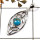 Blue Copper Turquoise Cab C - CSP928-Indian Factory Made Trinity Design Pendant Cab Gemstone 925 Sterling Silver