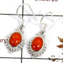 Sponge Coral Cab H - SDE688-Exclusive 925 Sterling Silver Designer Earrings With Gemstone