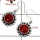 Red Onyx Cab B - SDE682-925 Sterling Silver Pretty Women Designer Earrings Cut & Cab Semiprecious Stone