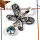 Blue Topaz Cut A - SSP814-Solid 925 Sterling Silver Butterfly Pendant Gorgeous Cut Gemstone