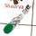 Green Onyx Cut H - SSP812-925 Silver Celtic Design Light Weight Pendant Amazing Cut Gemstone