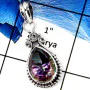 Mystic Cut F - SD543-Party Look 925 Silver Designer Pendant With Semiprecious Cut Stone