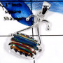 Rainbow Calsilica Cab O - SSP804-Stunning Handmade Design 925 Silver Pendant With Cab Gemstone