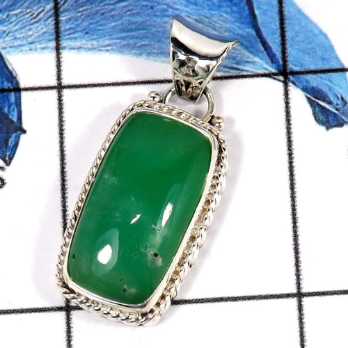 Crysophrase B - SD534-Beautiful Gemstones Handmade Wholesale Designer Pendants 925 Sterling Silver