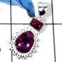 Purple Copper Turquoise Cab K - SSP776-Beautiful Natural Cut Gemstone 925 Sterling Silver Wholesale Pendant