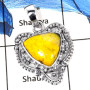 Bumble Bee Cab C - SD521-Stunning 925 Sterling Silver Designer Pendant With Cab Gemstone