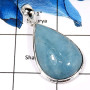 Aquamarine Cab D - ISP634-Natural Blue Aquamarine Cab Gemstone Chunky Pendant 925 Silver Plain Setting