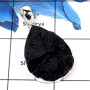 Tectite Druzy D - ISP632-Solid 925 Sterling Silver Natural Black Tectite Druzy Heavy Pendant