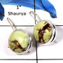 Lemon Chrysoprase Cab B - SPE800-Indian Factory Made Lemon Chrysoprase Earrings Solid 925 Sterling Silver