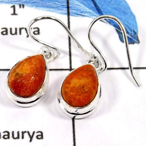 Sponge Coral Cab A - SPE794-Awesome Sponge Coral Cab Gemstone Wholesale Earrings 925 Sterling Silver Sponge Coral Cab A - SPE794-Awesome Sponge Coral Cab Gemstone Wholesale Earrings 925 Sterling Silver