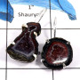 Baby Geodge A - SBP955-Gorgeous Baby Geodge Stone Prong Setting Earrings 925 Sterling Silver