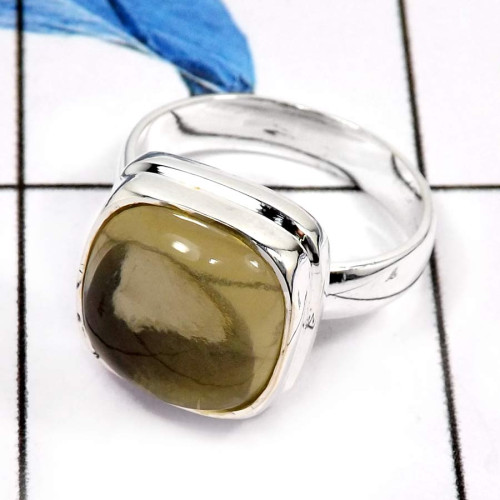 Lemon Quartz Cab D - PSR757-Awesome Lemon Quartz Cab Gemstone Ring 925 Silver Plain Setting Lemon Quartz Cab D - PSR757-Awesome Lemon Quartz Cab Gemstone Ring 925 Silver Plain Setting