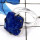 Lapis Druzy O - SPR951-Solid 925 Sterling Silver Prong Setting Rings Natural Blue Lazuli Lapis Druzy
