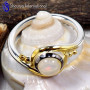 Ethiopian Opal Cab B - SFJ900-Natural Ethiopian Opal Three Tone Light Weight Ring Solid 925 Sterling Silver