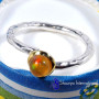Ethiopian Opal Cab B - SFJ897-Classic Ethiopian Opal Light Weight Two Tone Ring Solid 925 Sterling Silver
